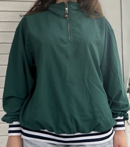 Vintage Duck Head Tour Viertel-Reißverschluss Windbreaker Golf altes Geld Tennis Country Club LG - Bild 1 von 11