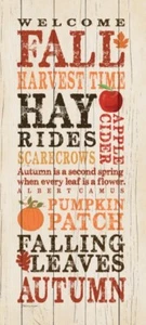 Welcome Fall Harvest Time Stephanie Marrott Art Print 8x18 - Picture 1 of 1