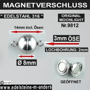 Magnetverschluss Schmuck Ketten Armband Verschluss Magnet Verschlüsse Edelstahl - Bild 1 von 1