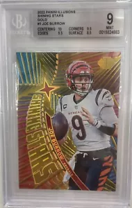 2022 Panini Illusions SHINING STARS JOE BURROW gold #1 /25 BGS 9 Bengals - Picture 1 of 2
