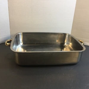 14" X 12" X 4" 18/10 Stainless Steel Roasting Baking Pan W/ Handles - Picture 1 of 10
