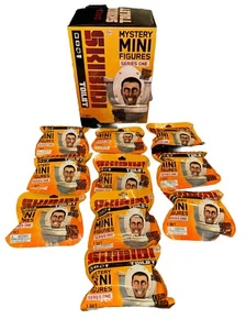Lote de 10 + Caja de Exhibición SKIBIDI INODORO MISTERIO MINI FIGURAS SERIE UNO SELLADO - Imagen 1 de 17
