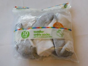 Garanimals 10 Pair Ankle Socks Toddler Ankle Socks Low Cut Comfort Toe Seam NEW - Picture 1 of 4