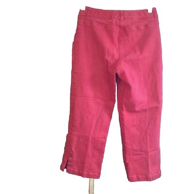 Casual Corner Woman's Red Stretch Jeans Size 4 27x22 - Image 1 of 4
