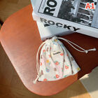 Woman Jewelry Cosmetic Handbags Small Floral Drawstring Bag Cute Coin Purse