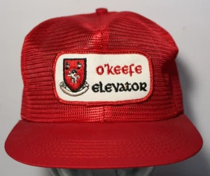 1980s Vintage O'Keefe Elevator Patch Snapback Trucker Hat K-Brand Made in USA - Picture 1 of 23
