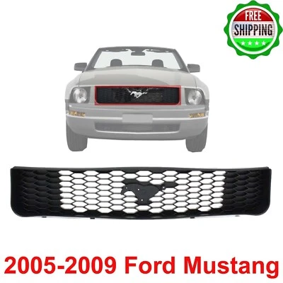 Front Grille For 2005-2009 Ford Mustang Painted Black Plastic FO1200421 Foto 1 de 4