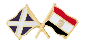 Ägypten Flagge & Schottland Flagge Freundschaft Höflichkeit Pin Anstecker - Bild 1 von 2