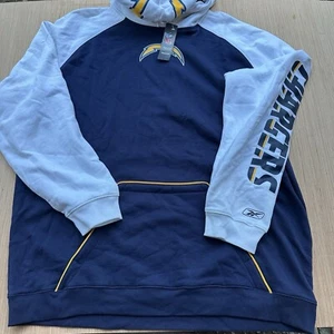 Deadstock Y2K San Diego Chargers VTG Hoodie Helmet Logo NOS Sleeve Spellout 3XL - Picture 1 of 7
