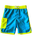 Lands' End Boys Size 8 Blue Lime Swim Trunks Shorts Pockets