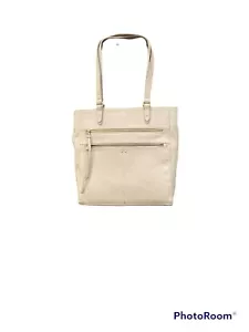 Magnolia Grace Neutral Gray Taupe Tote Gold Hardware New Without Tags - Picture 1 of 6