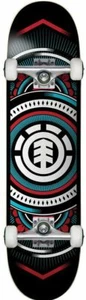 Element Hatched Red Blue Complete 8 inch Skateboard - Picture 1 of 1