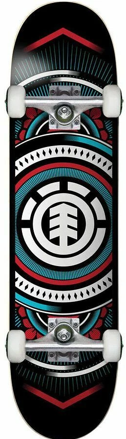 Element Hatched Red Blue Complete 8 inch Skateboard  - image 1 of 1
