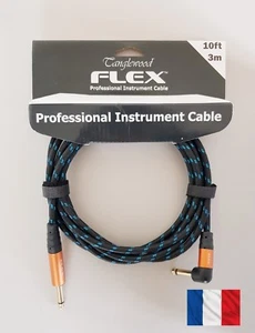 Câble d'instrument professionnel coudé, Tanglewood FLEX FX3BB-A 3m