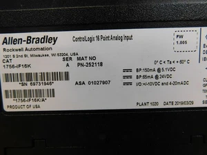 New Allen Bradley 1756-IF16K Free Shipping New in Box New Factory Sealed PLC US - Afbeelding 1 van 3