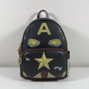 What If Zombie Captain America Adjustable Shoulder Strap Faux Leather Backpack - Picture 1 of 9
