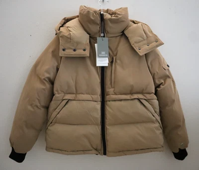 Chaqueta acolchada SOIA & KYO para mujer talla S marrón caramelo Cindi con capucha $545 Foto 1 de 4