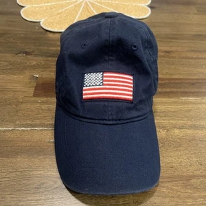 United States American Flag Adult Baseball Cap Hat Blue Old Navy Freedom Adj - Picture 1 of 4