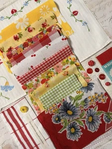 Summer Flowers Inspiration Fabric & Trims Bundle with Embroidery Piece - Picture 1 of 7