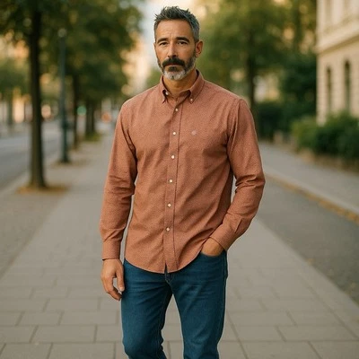 Camisa Panhandle Stock Áspero Talla M Algodón Rojo Floral Manga Larga Nueva Sin Etiquetas Foto 1 de 4