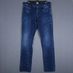 Jeans PRPS Goods Fury uomo 34 (adatto 33x35) blu gamba dritta bottoni fly denim - Foto 1 di 13