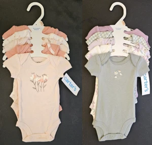 Baby Girl Size Preemie Premature Lot Of 10 Short-Sleeve Bodysuits Carter's - Picture 1 of 7