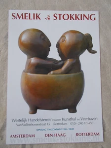 ODILE KINART SMELIK / STOKKING KUNSTAUSSTELLUNG POSTER AMSTERDAM KEIN DATUM GEROLLT - Bild 1 von 4