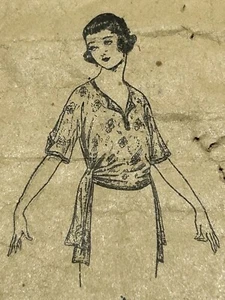 1919 Butterick Schnittmuster #2315 Damen DRAPIERTE KIMONO BLUSE Größe Brustumfang 38" - Bild 1 von 12