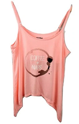 Camisa para dormir Joe Boxer para mujer S naranja café + siestas pijama pijama correa de espagueti  Foto 1 de 3