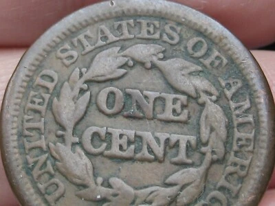 1847 Cabelo trançado centavo grande - Detalhes finos/VF - Imagem 1 de 4