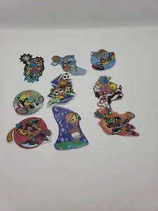 Set of 9 90s LOONEY TUNES Foil Sports prism Stickers 1998 Bugs, Tweety, Taz - Picture 1 of 12