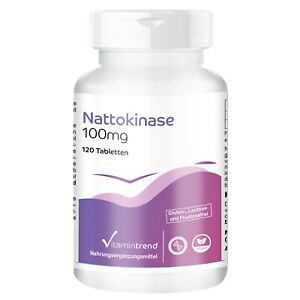 Nattokinase 100 mg - 120 Tabletten für 4 Monate, 2000 FU, VEGAN | Vitamintrend
