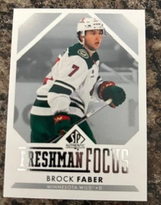 2023-24 SP Authentic Freshman Focus Brock Faber #FF-26 (RC) - Picture 1 of 2