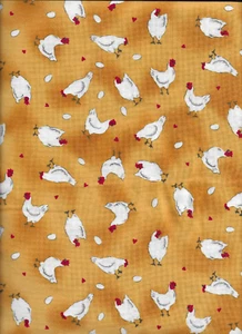 LE POULET BY MICHAEL MILLER FABRICS,FAT QUARTER. - Picture 1 of 2