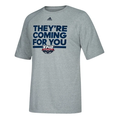 Florida Atlantic Owls NCAA Adidas Men's Sideline "Say It Loud" Grey T-Shirt Cover