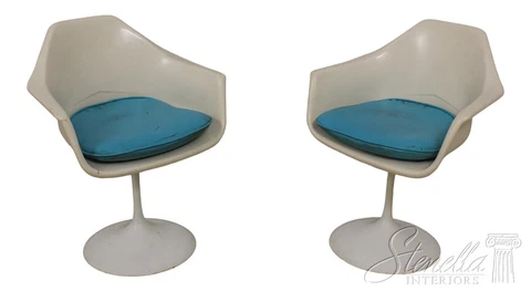 F57342EC: Pair Vintage KNOLL Mid Century Modern Chairs Cover