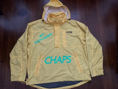 Rare Vintage Ralph Lauren Chaps Yachting Half Zip Jacket 1975 Yellow sz XL EUC - Image 1 of 4