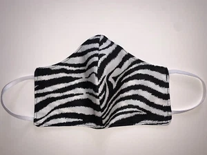 Black And White Zebra Print Face mask - Picture 1 of 8