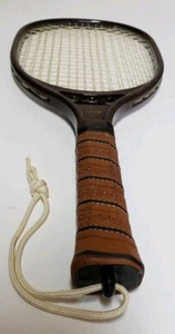 Dunlop Sure Shooter Racquetballschläger braun Made in Japan Original Ledergriff - Bild 1 von 6