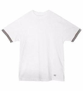 Akomplice MESOPOTAMIA TEE weiß individuell gerollte Manschette Siebdruck Herren T-Shirt - Bild 1 von 2