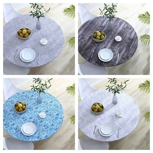 Brielle Home 100% Cotton Printed Fabric Fitted Table Cover - Picture 1 of 32