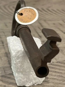 Alter ausgefallener Eisen großer York Harbor - Maine Hohlfass Skelett Schlüssel 092824@ - Bild 1 von 4