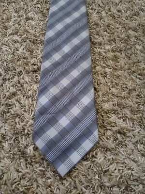 Corbata Claiborne Cuello Adulto Hombre Azul Cuadros 100% Seda Foto 1 de 4