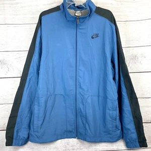 Nike windbreaker Track Jacket Blue Black Stripe Lined Size XXL NWT - Picture 1 of 12