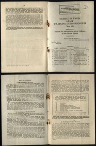 1944 Heim Schutz Info für Offiziere, Training Memo Nicht 48 Broschüre, 20 Seiten - Picture 1 of 1