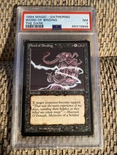 Magic the Gathering MTG Word of Binding The Dark PSA 7 NM