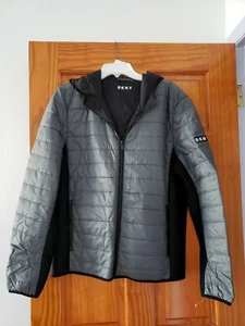 DKNY MEN'S INSULATED PUFFER JACKET SIZE MEDIUM GRAY NWT - Picture 1 of 6