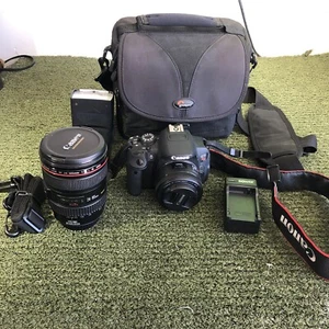 Canon EOS Rebel T5i 18.0MP Digital SLR Camera w/50mm lens 1:1.8/EF 24-105mm 77mm - Picture 1 of 9