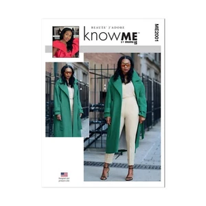Modello taglio knowME ME ME2001 - cappotto elegante e pantaloni stretti - taglie grandi - Foto 1 di 5