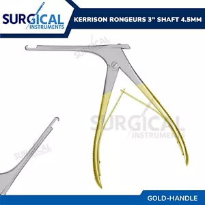 Eje Kerrison Rongeurs 3" 4,5 mm ENT mango de cirugía plástica oro grado alemán - Imagen 1 de 3